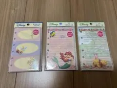 【平成雑貨】 ディズニー メモ用紙 3パックセット ファイリングノート リフィル