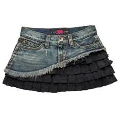 レア00s JSG 異素材ミニスカート 平成ギャルフェアリーグランジNANA