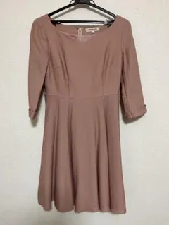 Apuweiser-riche ピンク 七分袖 ワンピース