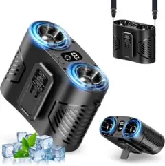 【開封済未使用】Yazinia 腰掛け扇風機 10000mAh Type-C充電