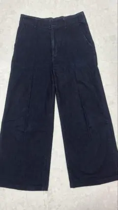 UNIQLO ユニクロ ダークブルーワイドデニムパンツ L