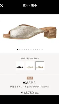 ダイアナミュールゴールドLサイズのサムネイル
