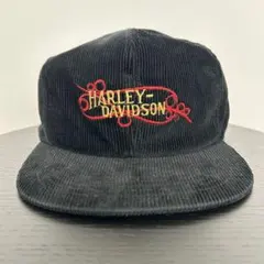 80s ハーレーダビッドソン コーデュロイキャップ 企業物