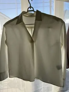 Opaque Clip ホワイト長袖シャツ