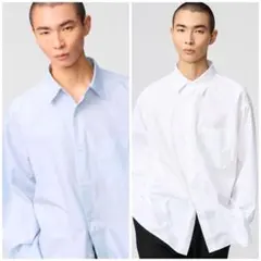 【2点セット】UNIQLO C ブロードオーバーサイズシャツ