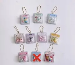 サンリオミニチュアトイシリーズ パッケージチャーム 全9種　セミコンプ　希少！