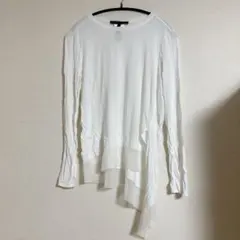 BCBGMAXAZRIA【S】異素材切り替え アシンメトリーカットソーのサムネイル