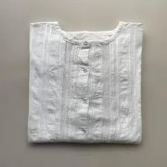 CLASSICAL ELF 刺繍コットンレース 2WAYブラウス　Lサイズ