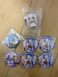 リゼロ　缶バッジ　クリスマス　ガールズパーティ　ちょこのっこフィギュア　エミリア