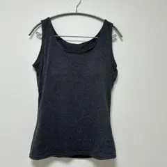 【美品✨】グレー ブラトップ LLサイズ　ダークグレー　下着　カップ付きインナー