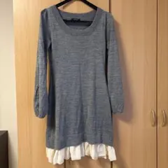 DEAR FLÚRA グレー 長袖チュニックのサムネイル