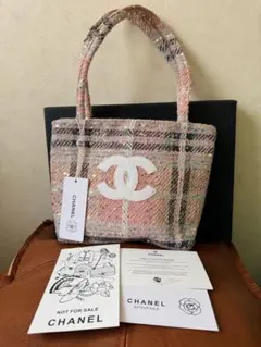 CHANEL ツイードバッグ 中型 ピンク系 シャネル