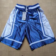 asics 新品　日本製 バスケット ハーフパンツ ブルー XO
