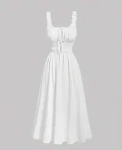 SHEIN キャミドレス ワンピース ホワイト xs JP-M