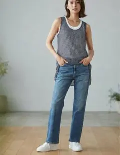 Calvin Klein 総柄 シアーノースリーブ チュニック S モノトーンのサムネイル