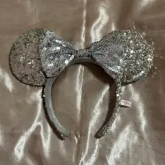 ミ二ーマウス 耳カチューシャ シルバー