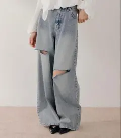 ダメージワイドデニム　Chicoのサムネイル