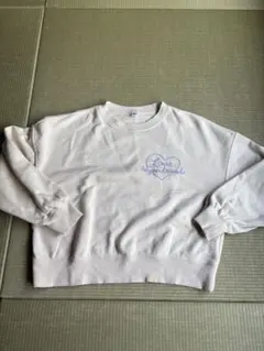 GU トレーナー 150 クリーム色刺繍