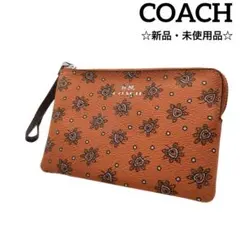COACH クロスグレインレザー・ジップ タブレットケース レッド - メルカリ