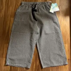 【新品】パンツ　ギンガムチェック柄　快適パンツ　リラックス　レディース　M