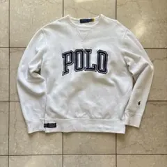 Polo Ralph Lauren クルーネック スウェット 白 デカロゴ