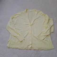 GU　UVカットボクシーカーディガン長袖　Lサイズ　イエロー