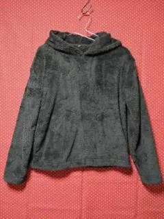 もふもふ&ふさふさ＆軽い☆ボアパーカー 黒 M ☆新品未使用