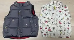 【まとめ売】ミッキーマウス ダウンベスト /スヌーピー ウインドブレーカー　80