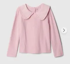 【新品タグ付】baby GAP フリル襟 長袖シャツ ピンク