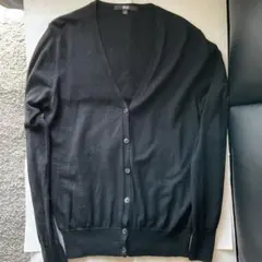 UNIQLO Vネックカーディガン　黒　Mサイズ　ウール100%ウォッシャブル