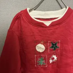 ヴィンテージ　US古着　激カワ　スウェット　トレーナー　刺繍デザイン