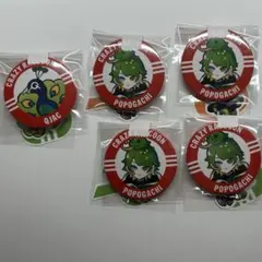 crazyraccoon CRストア 缶バッジ ステッカー ぽぽがち クジャク