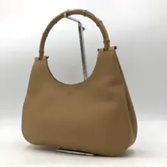 GUCCI グッチ バンブー ハンドバッグ レザー ベージュ 茶 トートバッグ