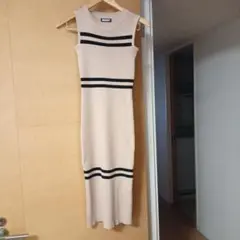 ANAP ノースリーブ リブニットワンピース
