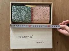 博多織 正絹長財布 伝統工芸品 和風花柄 専用木箱付き