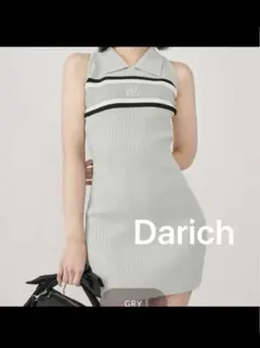 ダーリッチ Darich ロゴアメスリニットミニワンピース GRY