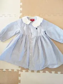 POLO 襟付きストライプワンピース 100cm