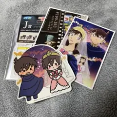 名探偵コナン セガラッキーくじ ステッカー　J賞　工藤新一　毛利蘭