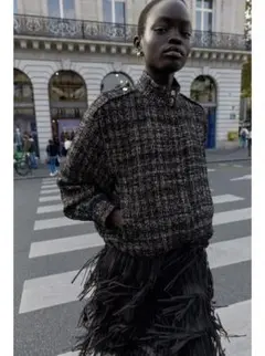 ZARA ザラ メタリック糸ボンバージャケット s 新品未使用‼️