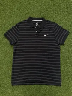 Nike ブラックストライプ ポロシャツ XL