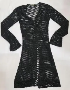 guess 黒いニットロングカーディガン
