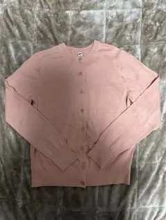 UNIQLOUVカットクルーネックカーディガン（長袖）ピンク