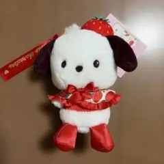 サンリオ　いちご新聞50周年　ポチャッコ　マスコットホルダー