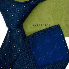 【極上美品】正規店購入品 GUCCI ネクタイ Gマーク 総柄 シルク100%
