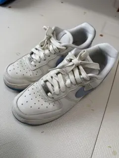 Nike Air Force1 ホワイト/ブルー スニーカー 25センチ