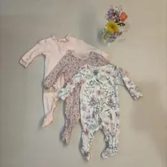 next baby 足つきロンパース 3枚セット