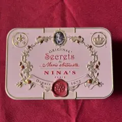 ニナス マリーアントワネットティー　ピンク ドラジェ缶　空き缶　紅茶缶