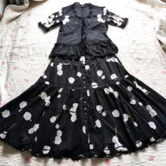 インゲボルグ♥白いお花柄ブラウス＆ティアードスカート 2点セット