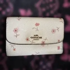 ✤最終値下げ COACH 花柄 三つ折り財布