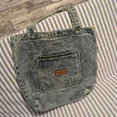 ケミカルワォッシュデニムトートバッグ